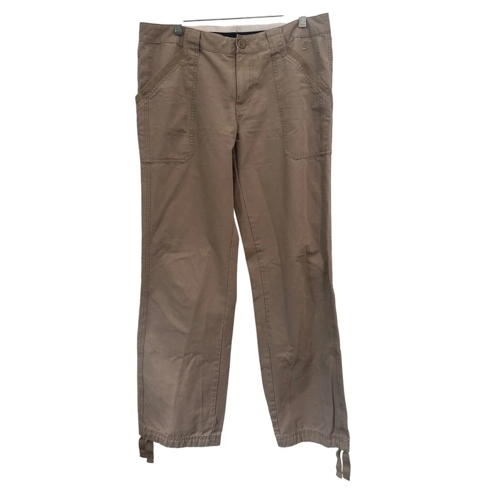 Nike Sportswear Utility Cargo Pants Womens M Khaki Tan Canvas Straight Gorpcore